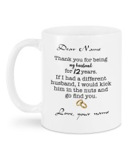 Personalized Name And Years Aniniversary Mug For Husband Mug back