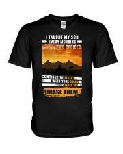 Chase your dream-success will chase you V-Neck T-Shirt tile