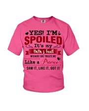 IM SPOILED IT NANA FAULT Youth T-Shirt front