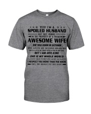 To My Husband Shirt October Classic T-Shirt front