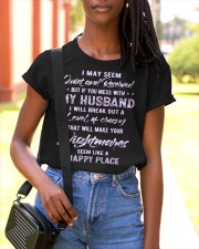 My Husband is Happy Place Ladies T-Shirt apparel-ladies-t-shirt-lifestyle-front-86
