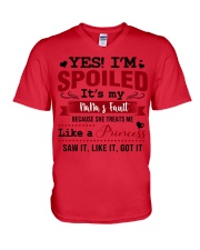 IM SPOILED IT NANA FAULT V-Neck T-Shirt tile