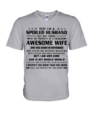 To My Husband Shirt November V-Neck T-Shirt tile