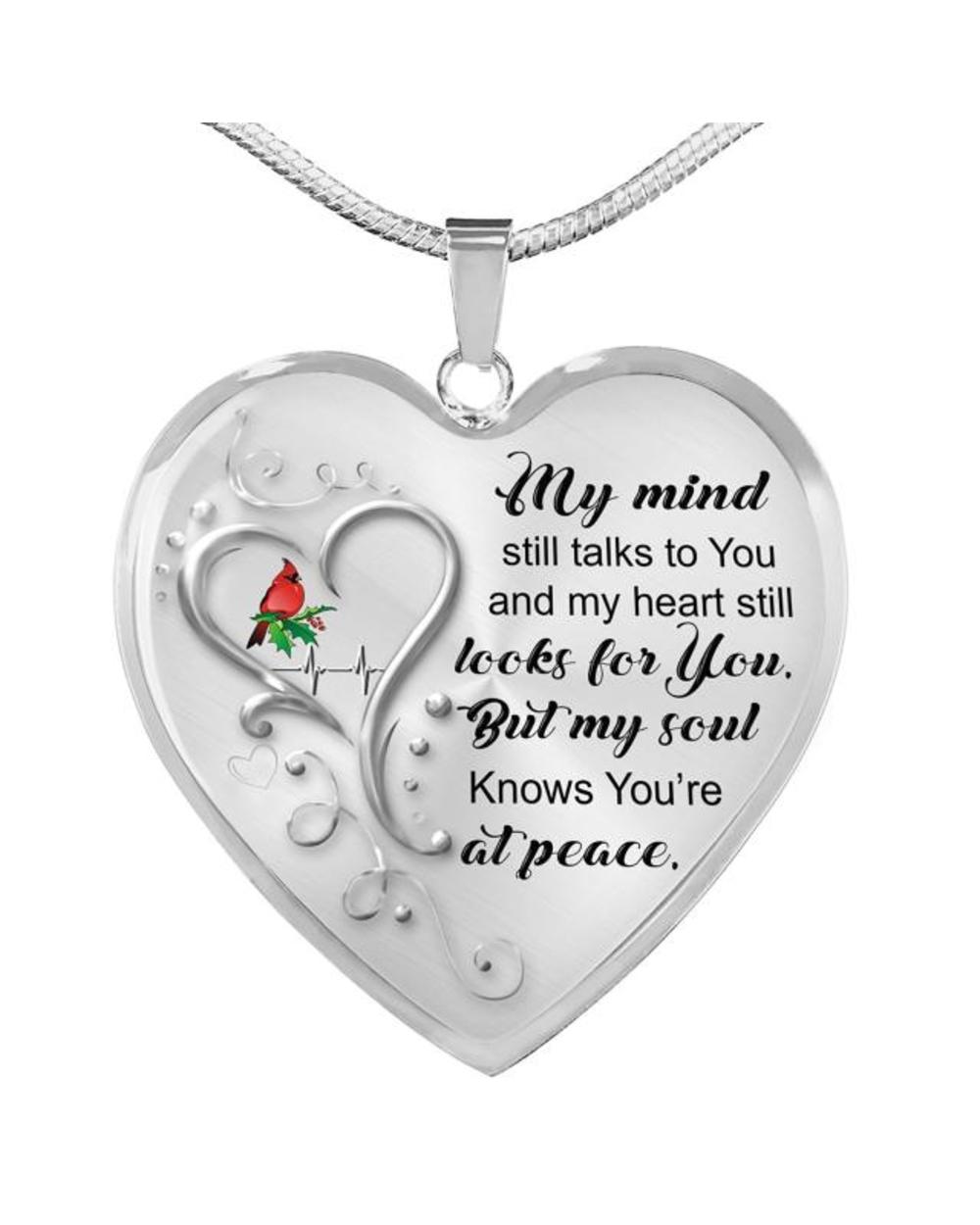 My Mind Still Talks To You Necklace Love Heart Pendant template
