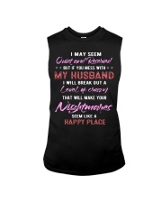 My Husband is Happy Place Sleeveless Tee tile