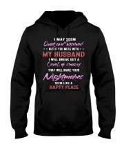 My Husband is Happy Place Hooded Sweatshirt tile
