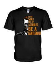 BE A GENTLMENT V-Neck T-Shirt tile