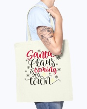 Santa is coming to town Tote Bag accessories-tote-bag-BE007-front-model-02