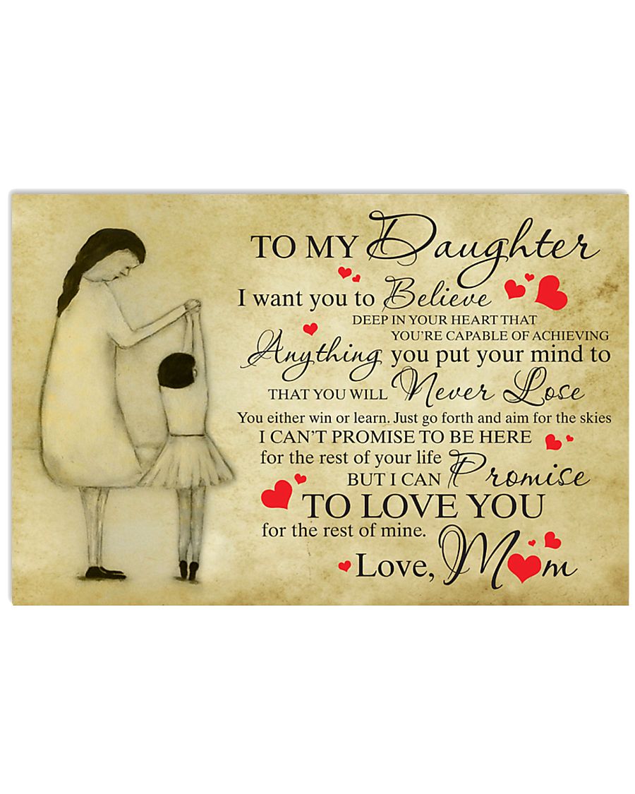 TO MY DAUGHTER 17x11 Poster