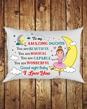 TO MY AMAZING DAUGHTER Rectangular Pillowcase aos-pillow-rectangle-front-lifestyle-2