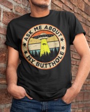 Ask Me About My Butthole Funny UFO Alien Abduction Classic T-Shirt apparel-classic-tshirt-lifestyle-26