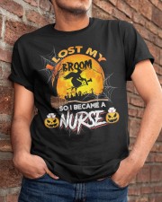 Halloween I lost My Broom So I Became A Nurse shir Classic T-Shirt apparel-classic-tshirt-lifestyle-26
