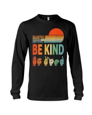 be kind sign language t shirt Long Sleeve Tee tile