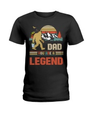 Bigfoot and dad you are a legend shirt Ladies T-Shirt tile