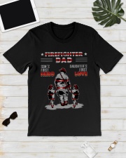 firefighter dad son's first hero and daughter's Classic T-Shirt lifestyle-mens-crewneck-front-17
