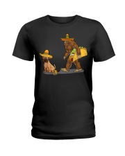 bigfoot and Boxer shirt Ladies T-Shirt tile