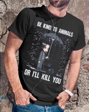 Be Kind To Animals Or I'll Kill You Classic T-Shirt lifestyle-mens-crewneck-front-4