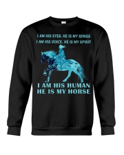 I Am His Eyes He Is My Wings I Am His Voice Crewneck Sweatshirt thumbnail