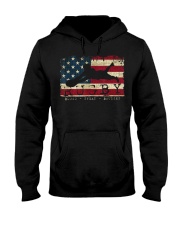 USA Flag Colors Rugby Blood Sweat Bru Hooded Sweatshirt thumbnail