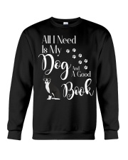 Boston Terrier Gifts I love My Dog Reading Crewneck Sweatshirt thumbnail