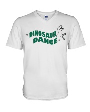 dinosaur dance shirt V-Neck T-Shirt tile