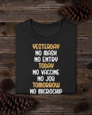 Yesterday No Mask No Entry Today No Vaccine No Job Tomorrow No Microchip No Rights Classic T-Shirt custom-t-shirts-classic-lifestyle-front-344