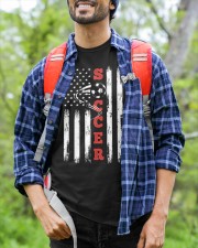 American Flag Soccer Design Funny Vintage Football Soccer Classic T-Shirt custom-t-shirts-classic-lifestyle-front-377