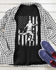American Flag Soccer Design - Funny Vintage Football Soccer Men Women Classic T-Shirt apparel-classic-tshirt-lifestyle-front-218