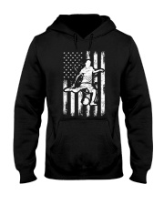 American Flag Soccer Design - Funny Vintage Football Soccer Men Women Hooded Sweatshirt tile