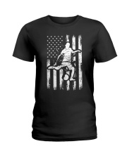 American Flag Soccer Design - Funny Vintage Football Soccer Men Women Ladies T-Shirt tile
