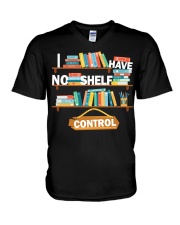 I Have No Shelf Control Design Funny Library Reading Lovers V-Neck T-Shirt tile