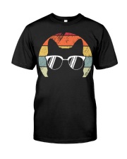 Vintage Style Cat Sunglasses - Cute Retro Cat animals Lover Classic T-Shirt front