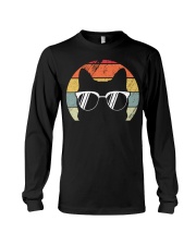 Vintage Style Cat Sunglasses - Cute Retro Cat animals Lover Long Sleeve Tee tile