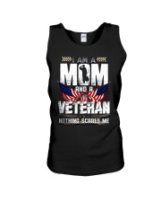 I Am A Mom And A Veteran Nothing Scares Me Unisex Tank thumbnail