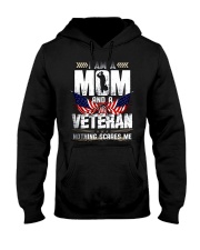 I Am A Mom And A Veteran Nothing Scares Me Hooded Sweatshirt thumbnail