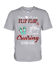Cruising Flip Flop Kinda Girl V-Neck T-Shirt tile