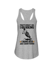 I go biking i drink beer - i know things Ladies Flowy Tank tile