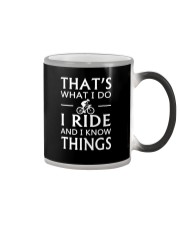 I Ride I Think Color Changing Mug tile
