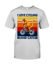 I Love Cycling and Cat Premium Fit Mens Tee tile