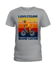 I Love Cycling and Cat Ladies T-Shirt tile