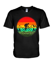 Mountain bike V-Neck T-Shirt tile