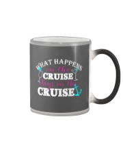 What Happens On The Cruise Stays On The Cruise Color Changing Mug tile