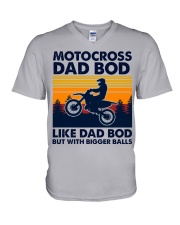 Dad Bod Motocross V-Neck T-Shirt tile