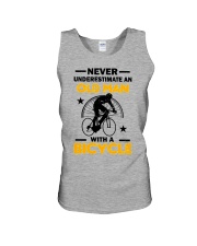 Never underestimate old man - Bicycle Unisex Tank tile