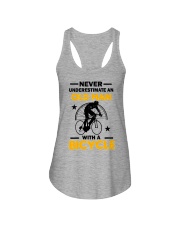 Never underestimate old man - Bicycle Ladies Flowy Tank tile