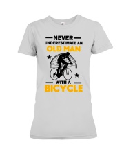 Never underestimate old man - Bicycle Premium Fit Ladies Tee tile