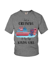 Cruising Kinda Girl And Flip Flop Youth T-Shirt tile