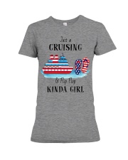 Cruising Kinda Girl And Flip Flop Premium Fit Ladies Tee tile