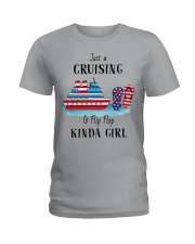 Cruising Kinda Girl And Flip Flop Ladies T-Shirt tile
