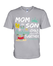 Cruise Mom And Son Together V-Neck T-Shirt tile